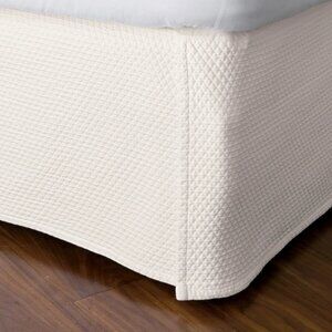 The Company Store Madelyn Egyptian Cotton Matelassé Ivory Queen Bed Skirt- New!